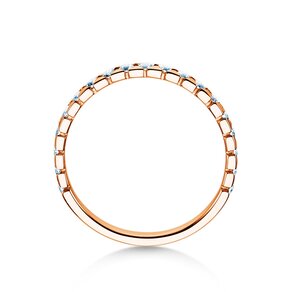 Bague de fiançailles Balance en 18K or rose avec diamants 0,50ct G/SI