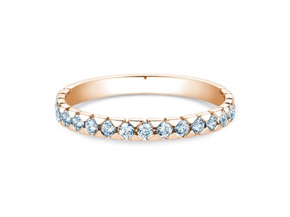 Bague de fiançailles Balance en 18K or rose avec diamants 0,50ct G/SI