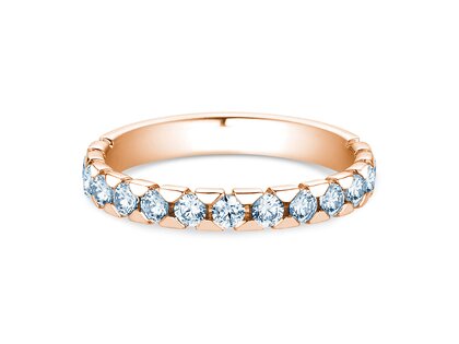 Bague de fiançailles Balance en 14K or rose avec diamants 0,75ct G/SI