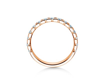 Bague de fiançailles Balance en 14K or rose avec diamants 0,75ct G/SI