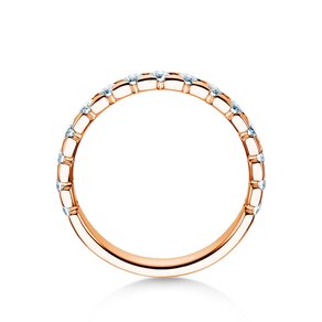 Bague de fiançailles Balance en 14K or rose avec diamants 0,75ct G/SI