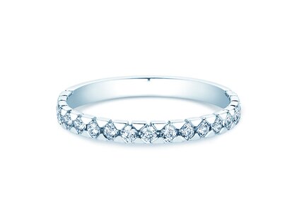 Bague de fiançailles Balance en 9K or blanc avec diamants 0,50ct G/SI