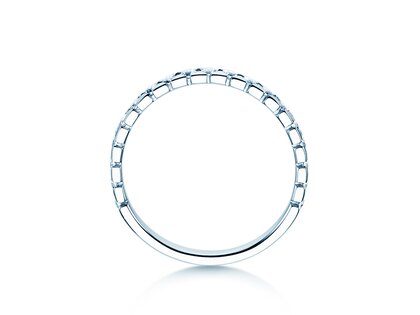 Bague de fiançailles Balance en 9K or blanc avec diamants 0,50ct G/SI