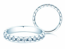 Bague de fiançailles Balance en 14K or blanc avec diamants 0,75ct G/SI