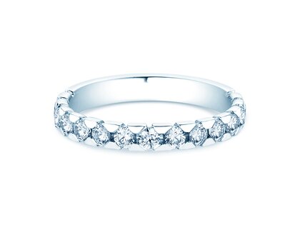 Bague de fiançailles Balance en 14K or blanc avec diamants 0,75ct G/SI