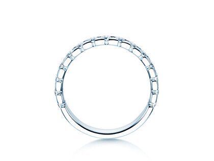 Bague de fiançailles Balance en 14K or blanc avec diamants 0,75ct G/SI