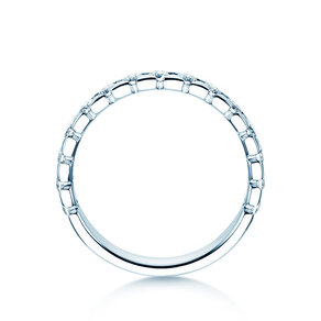 Bague de fiançailles Balance en 14K or blanc avec diamants 0,75ct G/SI