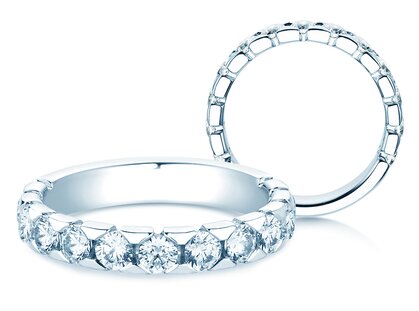 Bague de fiançailles Balance en 18K or blanc avec diamants 1,30ct G/SI