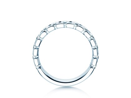 Bague de fiançailles Balance en 14K or blanc avec diamants 1,30ct G/SI