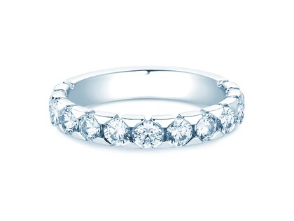 Bague de fiançailles Balance en 14K or blanc avec diamants 1,30ct G/SI