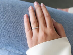 Bague de fiançailles Balance en 9K or blanc avec diamants 0,50ct G/SI