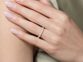 Bague de fiançailles Dawn en 14K or blanc avec diamants 1,27ct G/SI