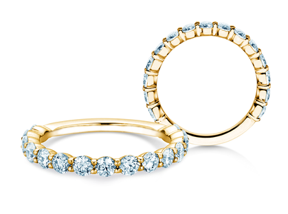 Bague de fiançailles Dawn en 14K or jaune avec diamants 1,27ct G/SI