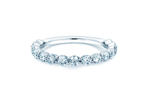 Bague de fiançailles Dawn en 14K or blanc avec diamants 1,27ct G/SI