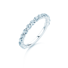 Bague de fiançailles Dawn en 14K or blanc avec diamants 1,27ct G/SI