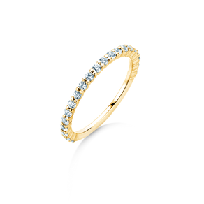 Bague de fiançailles Dawn en 14K or jaune avec diamants 0,53ct G/SI
