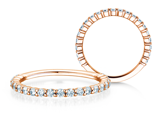 Bague de fiançailles Dawn en 9K or blanc avec diamants 0,53ct G/SI