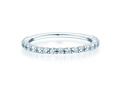 Bague de fiançailles Dawn en 14K or blanc avec diamants 0,53ct G/SI
