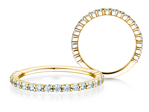 Bague de fiançailles Dawn en 14K or jaune avec diamants 0,53ct G/SI