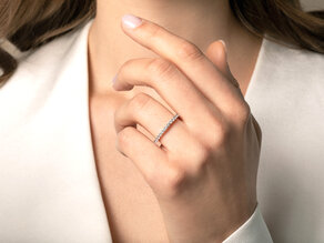 Bague de fiançailles Dawn en 14K or blanc avec diamants 0,53ct G/SI