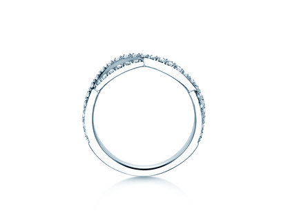 Bague de fiançailles Diamond Curve en 14K or blanc avec diamant 0,40ct G/SI