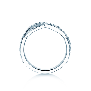 Bague de fiançailles Diamond Curve en 14K or blanc avec diamant 0,40ct G/SI