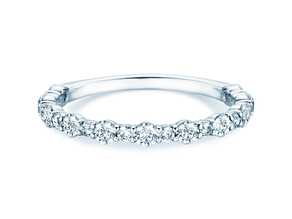 Bague de fiançailles Diamond Pulse en 14K or blanc avec diamants 0,59ct G/SI