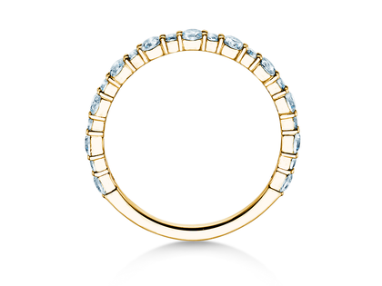 Bague de fiançailles Diamond Pulse en 14K or jaune avec diamants 0,59ct G/SI