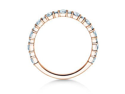 Bague de fiançailles Diamond Pulse en 14K or rose avec diamants 0,59ct G/SI