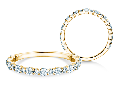 Bague de fiançailles Diamond Pulse en 14K or jaune avec diamants 0,59ct G/SI