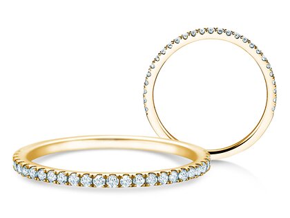 Bague de fiançailles Dusk en 9K or jaune avec diamants 0,25ct G/SI