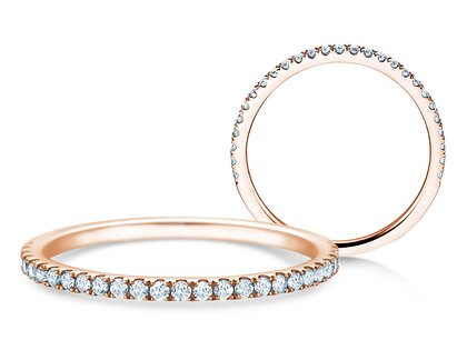 Bague de fiançailles Dusk en 9K or rose avec diamants 0,25ct G/SI