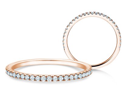 Bague de fiançailles Dusk dans 14K or rose avec diamants 0,25ct G/SI
