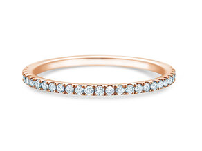 Bague de fiançailles Dusk en 9K or rose avec diamants 0,25ct G/SI