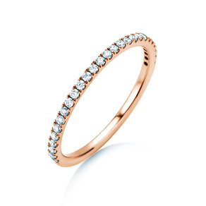Bague de fiançailles Dusk en 9K or rose avec diamants 0,25ct G/SI