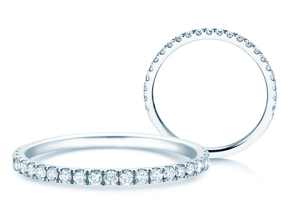 Bague de fiançailles Dusk dans 14K or blanc avec diamants 0,35ct G/SI