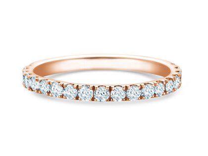 Bague de fiançailles Dusk en 9K or rose avec diamants de laboratoire 0,55ct E/VS