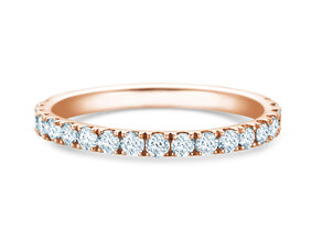 Bague de fiançailles Dusk en 9K or rose avec diamants de laboratoire 0,55ct E/VS