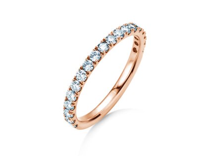 Bague de fiançailles Dusk en 9K or rose avec diamants de laboratoire 0,55ct E/VS