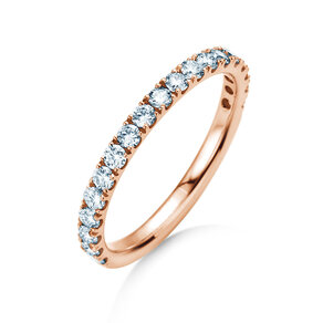 Bague de fiançailles Dusk en 9K or rose avec diamants de laboratoire 0,55ct E/VS