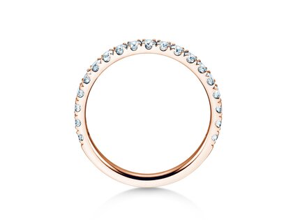 Bague de fiançailles Dusk en 9K or rose avec diamants de laboratoire 0,55ct E/VS