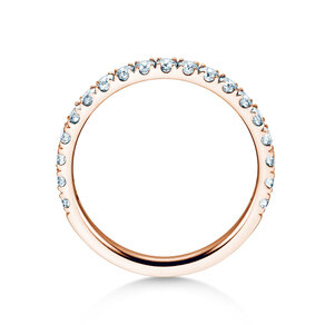 Bague de fiançailles Dusk en 9K or rose avec diamants de laboratoire 0,55ct E/VS