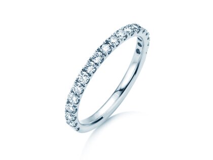 Bague de fiançailles Dusk dans 14K or blanc avec diamants 0,55ct G/SI