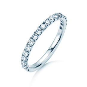 Bague de fiançailles Dusk dans 14K or blanc avec diamants 0,55ct G/SI