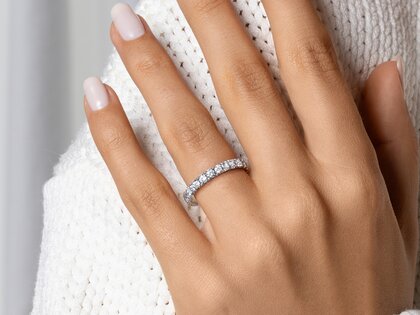 Bague de fiançailles Dusk en 9K or jaune avec diamants 0,96ct G/SI