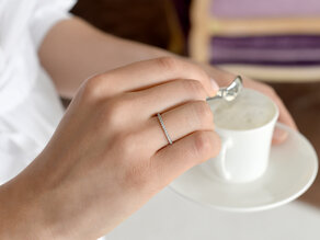 Bague de fiançailles Dusk en 9K or blanc avec diamants 0,25ct G/SI