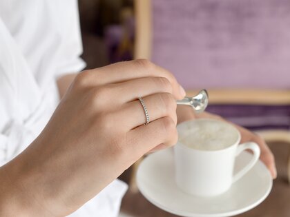 Bague de fiançailles Dusk dans 14K or blanc avec diamants 0,35ct G/SI