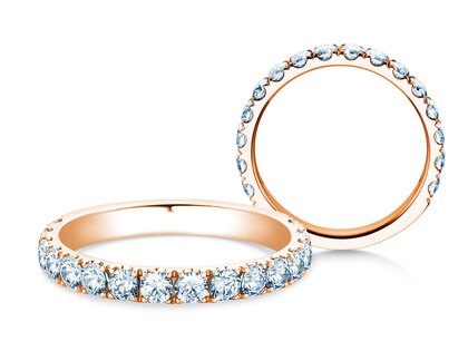 Bague de fiançailles Dusk en 9K or rose avec diamants 0,96ct G/SI