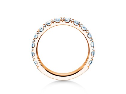 Bague de fiançailles Dusk en 9K or rose avec diamants de laboratoire 1,40ct E/VS