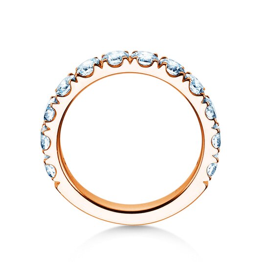 Bague de fiançailles Dusk en 9K or rose avec diamants de laboratoire 1,80ct